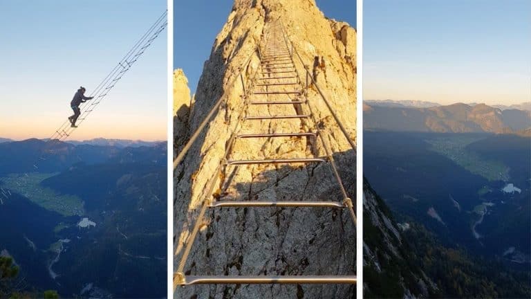 Daredevils Climb Shaky ‘Stairway To Heaven’ Mountain Ladder