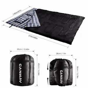 Canway Double Sleeping Bag Review dimensions