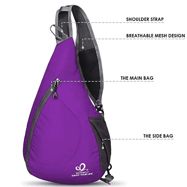 Packable One Shoulder Backpack by Waterfly