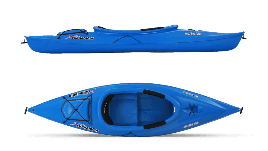 Sun Dolphin Aruba 10 Kayak Review - side and top