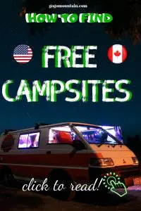 Camping For FREE In The US & Canada Pinterest Pin