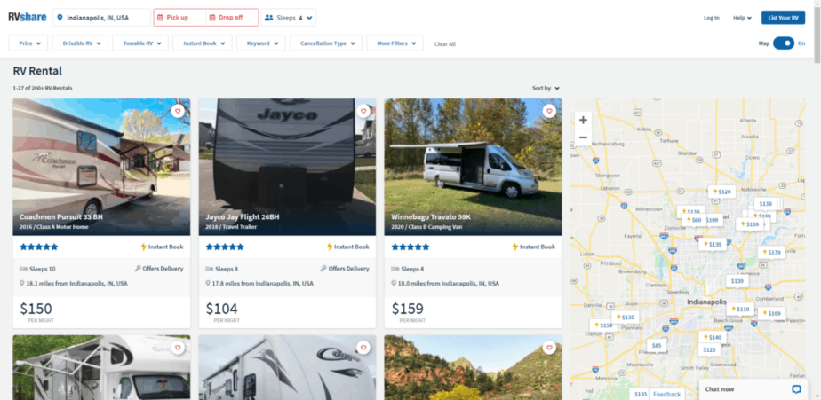 Where To Rent An RV In Indianapolis IN For A Fun RV Camping Vacation