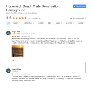 Horseneck Beach State Reservation Campground In Massachusetts