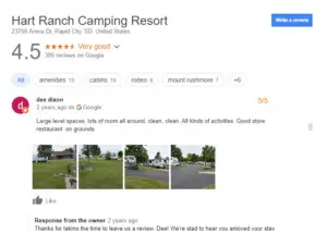 Luxury RV Campsite in South Dakota