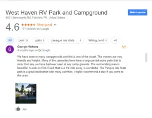 Luxury RV Campsites In Pennsylvania