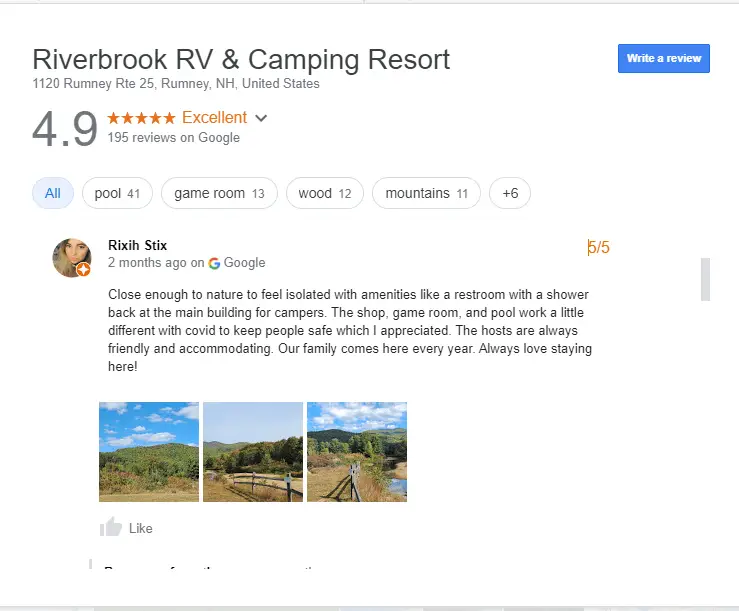 Luxury RV Campsites In New Hampshire