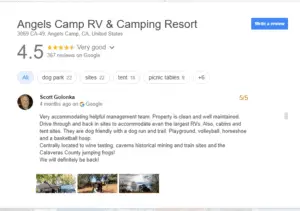 RV Campgrounds in california