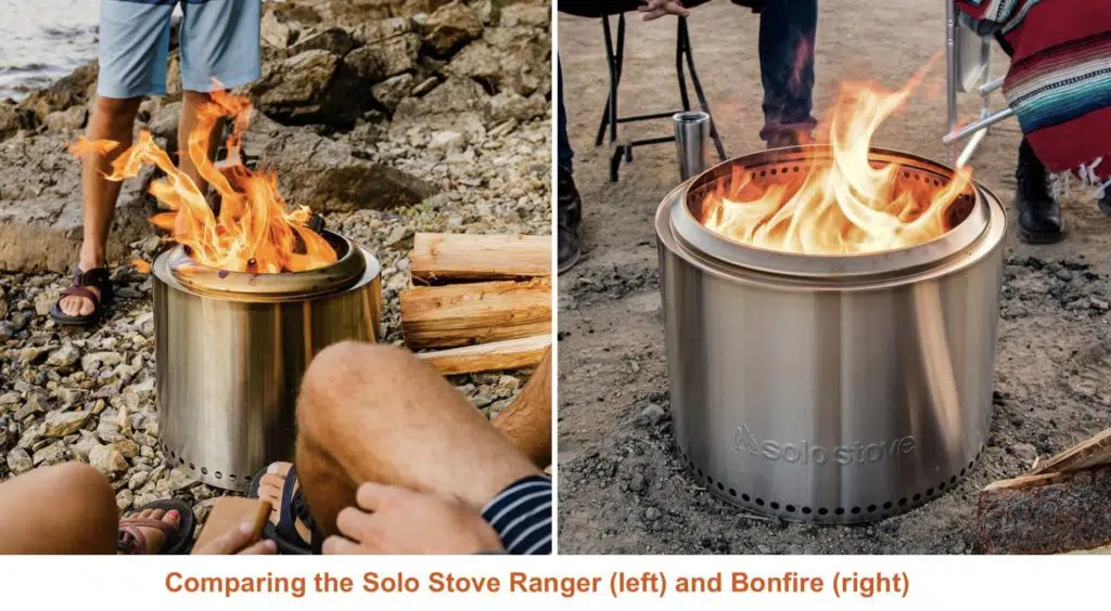 Solo Stove Ranger vs Bonfire use comparison