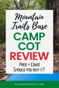 Mountain Trails Base Camp Cot Review