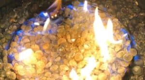 How to use fire pit glass rock