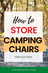 How To Store Camping Chairs